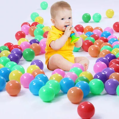 1-100PCS Colorful Plastic Balls Pit Balls Crush Proof Ocean Ball Toy Kids C7B1 • $5.11