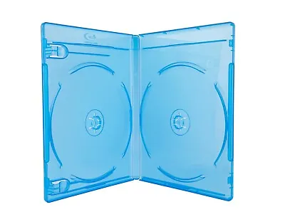 Blu-ray Double Disc Cases | Standard 12mm | Blu-Ray Logo With Outer Plastic • $16.95