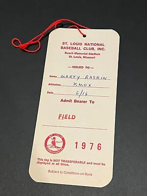 1976 St Louis Cardinals Media Credential *not A Ticket Vtg Press Pass • $14.95