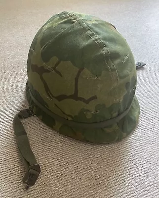 Vietnam War US Army M1 Helmet Original & Reproduction Cover (Helmet 10) • £129.99