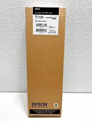 Epson T7151 Genuine Ink Cartridge Black 700ML Date: October 2020 • $79.95