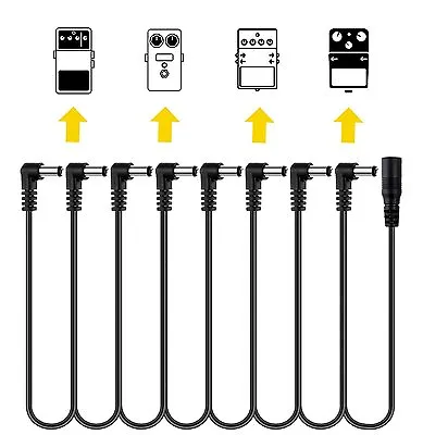 For Guitar Effect Pedal 4~8 Way Daisy Chain Splitter Cord Cable Fits ZOOM Roland • $13.99