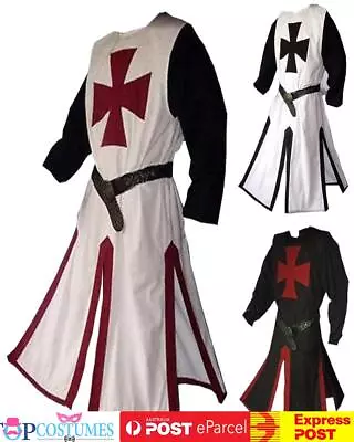 Medieval Tunic Royal Knight  Renaissance Roman Men Costume Warrior Crusader • $39