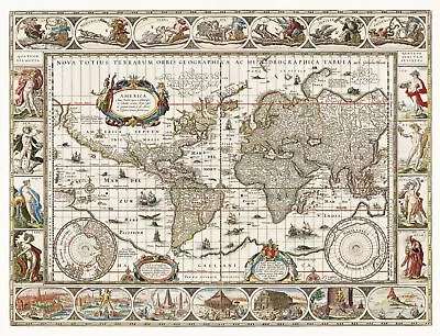 11974.Decoration Poster.Home Interior Design.Room Wall Decor.World Antique Map • $20