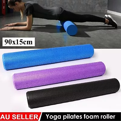 Pilates Foam Roller Long Physio Yoga Fitness GYM Exercise Training Massage 90CM • $37.99