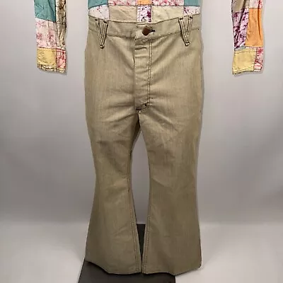 Wrangler Bell Bottom Pants Mens 36 28 Disco Hippy Wide Flare Leg Vintage 60s 70s • $79.99