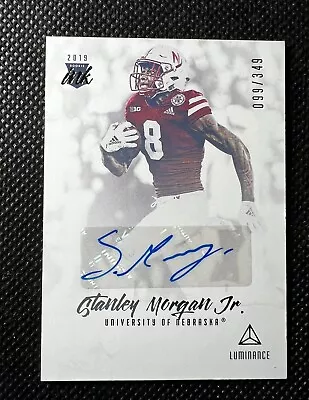 NEBRASKA HUSKERS 2019 Panini Luminance  Stanley Morgan Jr Rookie RC Auto /349 • $5.25