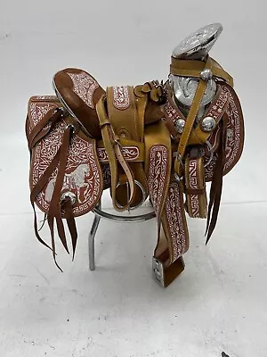 KingSaddle Mexican Leather Horse Saddle/ Silla De Montar Estilo Charro • $1749.99