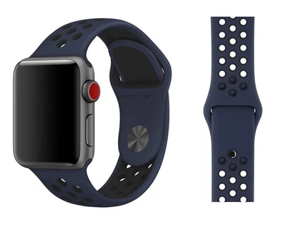 $103.06 • Buy Genuine Apple Nike Sport Loop Watch Band - 42mm/44mm/45mm - Obsidian / Black