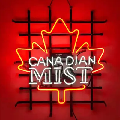 Canadian Mist Neon Sign Real Glass Bar Pub Stor Wall Decor Gift 24x20 • $236.86