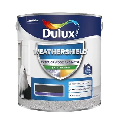 Dulux Retail Weathershield Exterior Satin Paint - All Colours And Sizes • £49.32