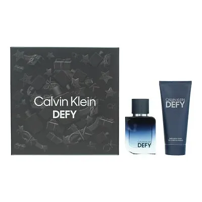 Calvin Klein Defy 2 Piece Gift Set: EDP 50ml - Hair Body Wash 100ml For Men • £49.86