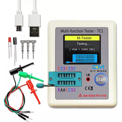 LCR-TC1 Transistor Tester TFT Diode Capacitance Meter For LCR ESR NPN MOSFET UK • £14.99