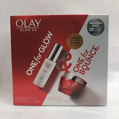$39.99 • Buy OLAY Glow Up Regenerist 2 Pack, Luminous Serum & Micro-Sculpting Cream