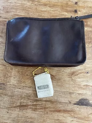 Vintage Coach Brown Shoulder Bag Clutch Wristlet W Paperwork  11x7 • $85