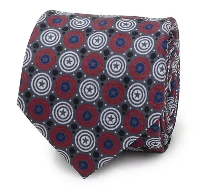 BRAND NEW Marvel Cufflinks Adult Men's Tie (Captain America Shield) • $28