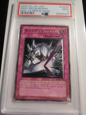 2004 Yu Gi Oh Lava Rare Metalmorph Ultimate Rare Psa Graded Mint 9 • $70.20