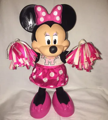 Fisher Price Disney Minnie Mouse Cheerleader 14  Toy Figure Dances Movable • $15.99
