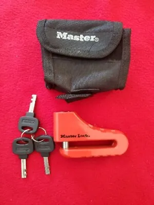 Master Lock  Motorcycle Disc Brake Lock Orange #100 • $25