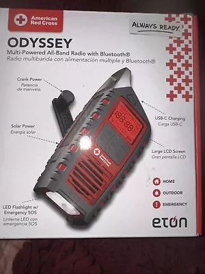 Eton Odyssey Multi-Powered All-Band Bluetooth Emergency Radio With RDS Red • $69.99