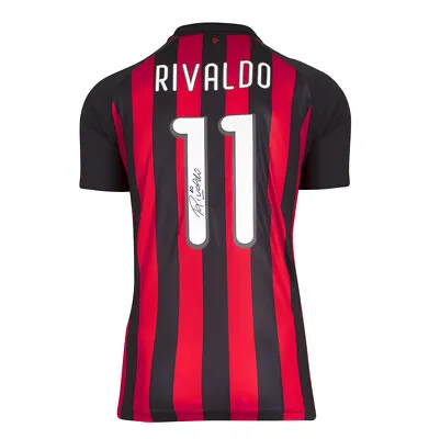 £205.99 • Buy Rivaldo Signed AC Milan Shirt - Number 11 Autograph Jersey