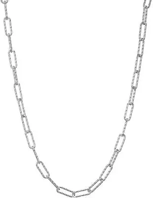 Charles Garnier 17  + 2  Sterling Silver Diamond-cut Paperclip Chain Necklace • $145