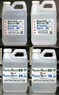 64 Oz Blends Vg Pg Vegetable Glycerin & Propylene Glycol Usp Grade • $27.23