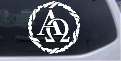 Alpha Omega Monogram Car Or Truck Window Laptop Decal Sticker • $6.99