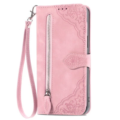 $15.02 • Buy For Oppo A76 A36 A57 A96 K9X K10 Pro Find X5 Lite Pro Zip Wallet Case With Strap