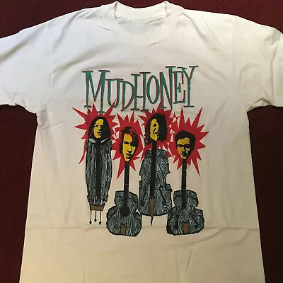 Vintage 1990s Mudhoney White Men S-234XL T-shirt AA489 • $12.59