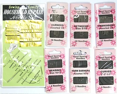 Needle Sets-SewingUpholstery-DarnersBetweensEmbroideryBeadingYarnCurved • £2.69