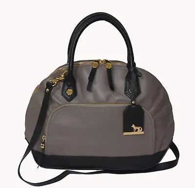 $76.46 • Buy EMMA FOX Dome Satchel Almond Clove Leather Shoulder Bag Purse MSRP. $278
