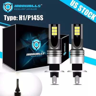 2PCS H1 6000K Super White 55W 8000LM LED Headlight Bulbs Kit Fog Driving Light • $17.99