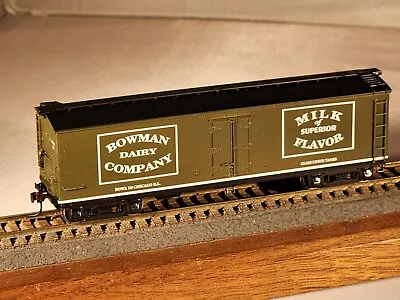 HO Roundhouse 40' Bowman Dairy Company Wood Milk Car #114 New Metal Wheels • $15