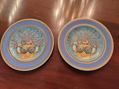 Pair Of VERSACE ROSENTHAL Les Tresors De La Mer Bread & Butter Plate 7.25” • $200