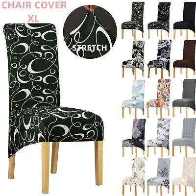 $9.49 • Buy Stretch Dining Chair Covers Seat Slipcover Spandex Wedding Cover Removable XL