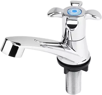 ABS Plastic Water Tap Single Cold Faucet Water Nozzle G1/2 Bathroom Basin Kitche • $26.99