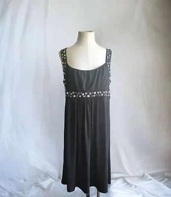 AA Studio AA  Little Black Dress Studded Sleeveless  Size 14 • $12.99