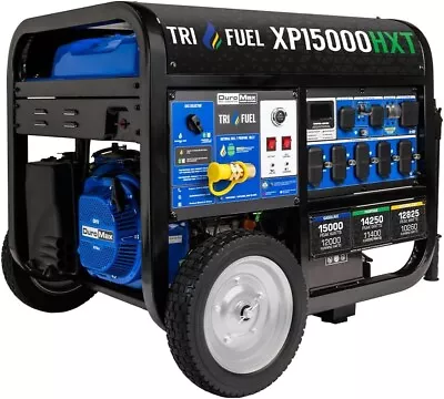 DuroMax XP15000HXT TRI-FUEL GAS-LP-NG-50A RV/WHEEL KIT/BATTERY EPA/CALIF • $2935