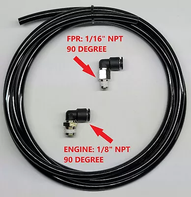 $38.75 • Buy Aeromotive Fuel Pressure Regulator Air Fitting Push Lock Line Kit  Boost Vacuum 