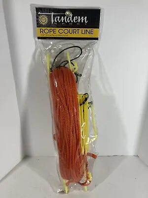 New Tandem Sport Rope Volleyball Court Lines Orange 1/4 Inch Rope 30’ X 60’ • $49.99