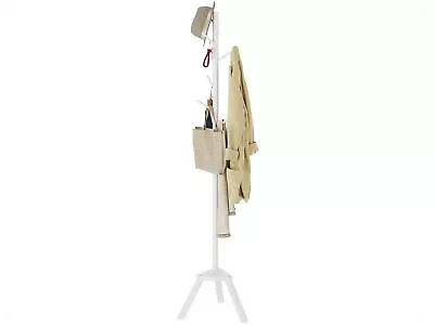 Wooden Coat Rack Stand 8 Hooks Easy Installation Entryway Bedroom Coffee • $29.31