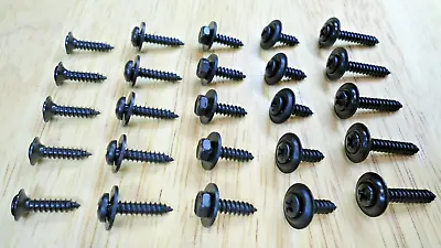 (25pcs) BLACK INTERIOR/EXTERIOR SCREWS! FOR CLASSIC/VINTAGE VEHICLES (5 TYPES) • $8.95