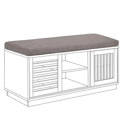 Slate IKEA Kallax Bench Pad Shelf Cabinet Cushion Shoe Storage Book Case Seat • £18.97
