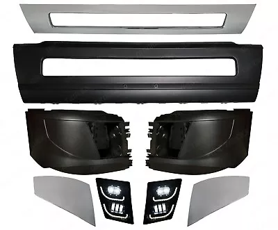 QSC Bumper Set W/ Chrome LH RH & Full LED Fog Lights Volvo Truck VNL 2016 & Up • $845.85