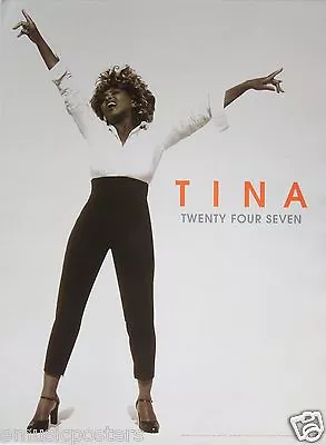 TINA TURNER  TWENTY FOUR SEVEN  U.S. PROMO POSTER -R&B Soul Rock Pop Music • $22.22