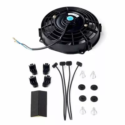 7   Universal Slim Fan Push Pull Electric Radiator Cooling 12V  • $18