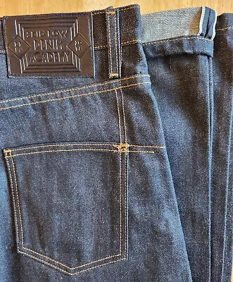 Skid Row Denim Academy Men’s 32 (35x32 Actual) Blue Denim Selvedge Jeans New • $29.22