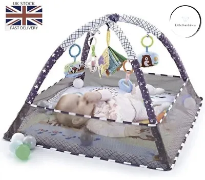 Baby Fitness Frame Crawling Play Mat Multifunction Fence Floor Toddler Activity • £21.65