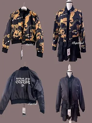 NWT Authentic Versace Jean Couture Chain Reversible Bomber Jacket Size 44 (US L) • $642.42